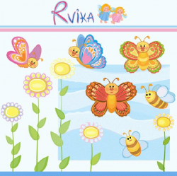 MyGrafico: Butterflies & Bees Clipart