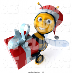 Royalty Free Stock Bee Designs of Christmas Gifts