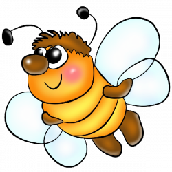 Funny PNG Format Cartoon Clip Art Honey Bees On A Transparent ...