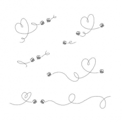 Cute bee clip art graphic package set, love heart bee for ...