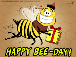Birthday Bee Clip Art | Your Personal Cartoonist