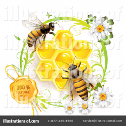 Honey Bee Clipart #1101118 - Illustration by merlinul