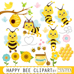 Honey bee clipart: 