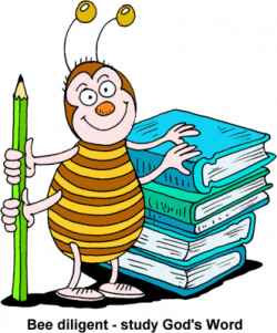 Image: Bee holding pencil with two hand. Two other hands are resting ...