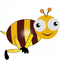 Bee clipart animated - Pencil and in color bee clipart animated