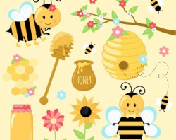 Honey bee clipart | Etsy