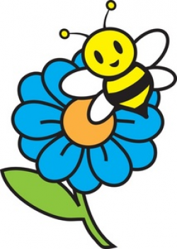 Sunflower And Bee Clipart