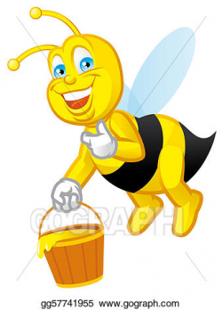 Drawing - Worker bee. Clipart Drawing gg57741955 - GoGraph