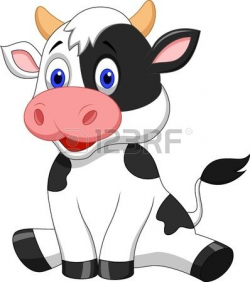 Cute cow cartoon sitting photo | cows | Pinterest | Cow, Cartoon and ...