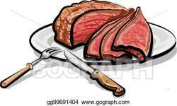 Vector Illustration - Roast beef meat. EPS Clipart ...