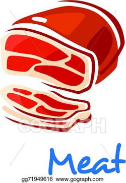 Vector Art - Fresh raw meat . Clipart Drawing gg71949616 - GoGraph