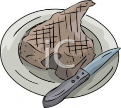 A Grilled T-Bone Steak - Royalty Free Clipart Picture