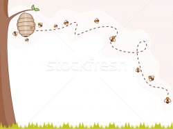 Bee Background vector illustration © lenm (#748254) | Stockfresh