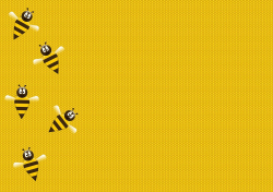 Bees | Free Stock Photo | Cartoon bees on a honeycomb background ...