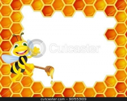 cartoon bee and beehive images | Honeycomb, bee hive background ...