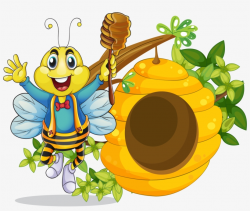 Bee Hive Clipart Pinterest - Beehive And Bee Cartoon ...