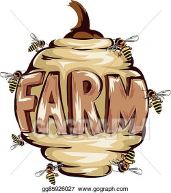Clip Art Vector - Bee farm hive. Stock EPS gg85926027 - GoGraph
