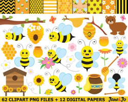 62 Bee Clipart , bees Clipart, Honey bees clip art , Bee cliparts ...