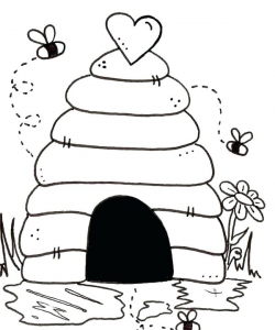 Preschool Beehive Coloring Page Beehive Is House Of Bees Coloring ...