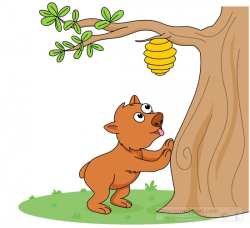 Tree with beehive clipart