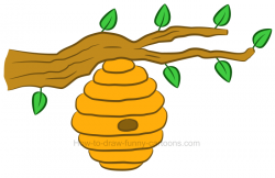 How to Draw a Beehive Clipart