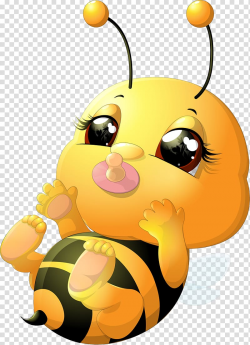 Baby bumblebee with pacifier illustration, Beehive Honey bee ...