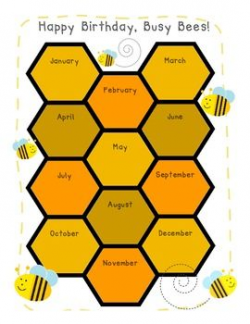 Busy Bees Birthday Chart | Birthday charts, Bees and Chart