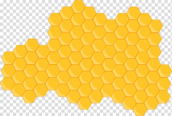 Yellow beehive art, Honeycomb Beehive Hexagon, Yellow ...