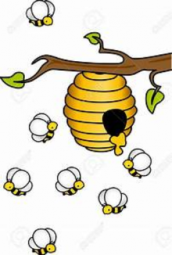 Flying Bees Hive Clipart Clipart Kid