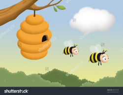 28+ Collection of Beehive On A Tree Clipart | High quality, free ...
