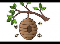 How to draw a beehive - YouTube