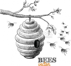 beehive drawing - Google Search | Bees | Pinterest | Beehive