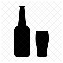 Beer Bottle With Glass Icon - Food & Drinks Icons in SVG and PNG ...