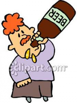 People Drinking Beer Clipart