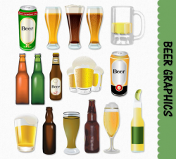 Beer Clip Art Graphics Drinks Clipart Scrapbook Beer Bottle