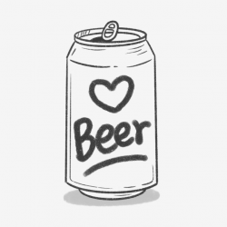 Hand Drawn Cute Beer Can, Alcohol, Craft Beer, Cute PNG ...