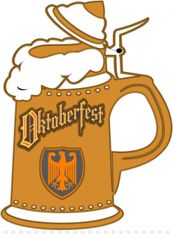 Beer stein Oktoberfest German cuisine Clip art - Accordion Clipart ...