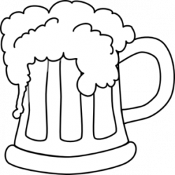 Black And White Beer Clipart