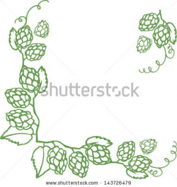 Decorative hops vector illustration border - stock vector | Beer ...