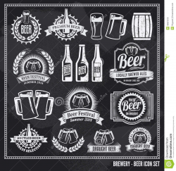 beer-icon-chalkboard-set-labels-posters-signs-banners-vector-design ...