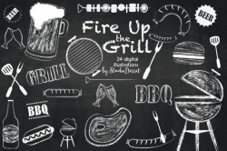 BARBEQUE CHALKBOARD CLIPARTS PLEASE NOTE: This clipart set ...