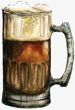 Draft Beer, Beer, Hand Painted Beer, Glass PNG Image and Clipart for ...