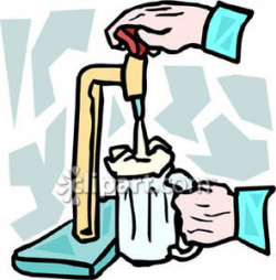 A Person Pouring Beer From a Tap Royalty Free Clipart Picture