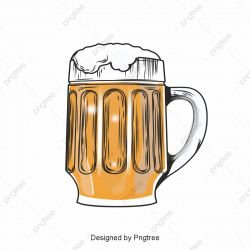 Summer Draught Beer, Vector Png, Beer, Beer Mug PNG ...
