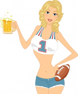 Girl Cheerleader Football Beer | |Free Clipart | Illustration ...