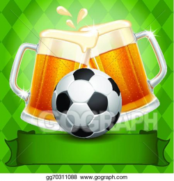 EPS Vector - Beer and soccer ball . Stock Clipart Illustration ...