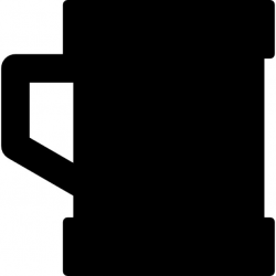 Beer black jar shape from side view Icons | Free Download
