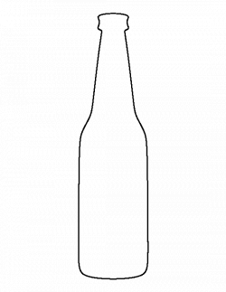Beer bottle pattern. Use the printable outline for crafts, creating ...