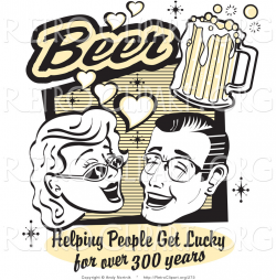 Free Retro Drinking Beer Clipart - Clipartmansion.com