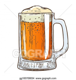 EPS Vector - Beer mug on white background. Stock Clipart ...